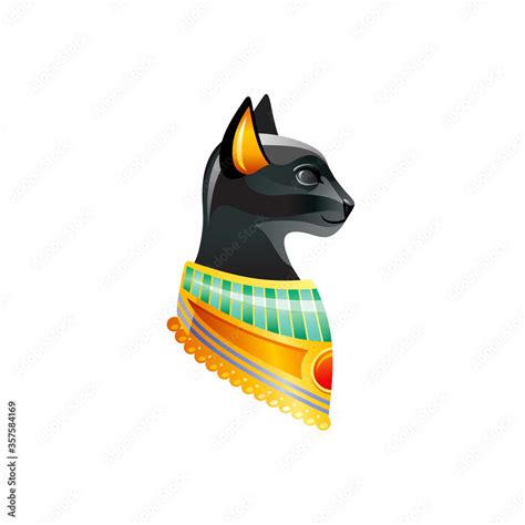 Cat Bastet Ancient Egyptian Deity Sacred Stock Vector Royalty