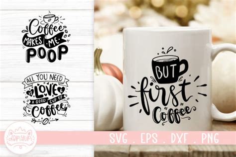 Coffee Quotes Svg Cut File Graphic By Dapiyupi · Creative Fabrica