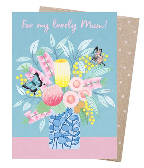 Greeting Card Lovely Mum Butterflies