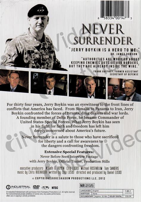 Never Surrender On Dvd Movie