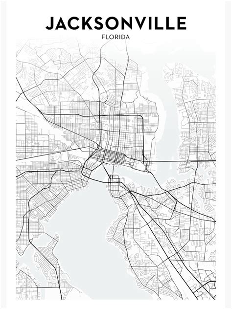 "Jacksonville City Map" Poster for Sale by OrtaMaps | Redbubble