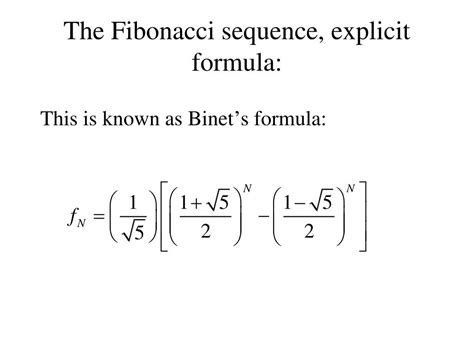 Fibonacci Sequence Formula Definition Luckywery