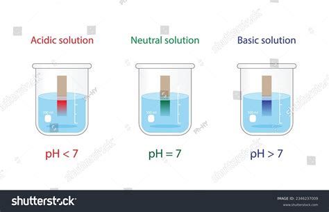 Ph Paper Indicator Acidic Neutral Basic Royalty Free Stock Vector