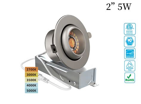 5CCT Gimbal Downlights 2 Inch Adjustable Gimbal Recessed Downlight