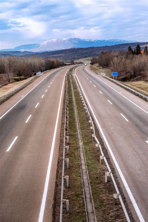 Highway Road Leading To The Mountains Stock Photo Image Of National