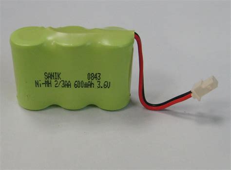 China 2 3 AA 3 6V 600mAh Ni MH Battery Pack 3PCS 1 2V 600mAh In