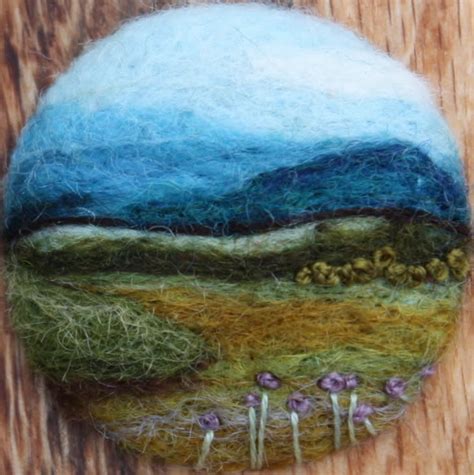 Needle Felting Wool Landscapes