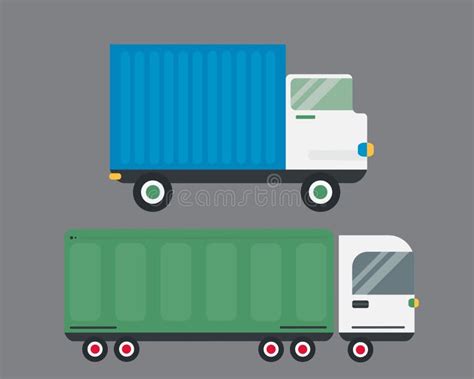 Lkw Vektorillustration Der Lieferungstransportfracht Logistische Vektor