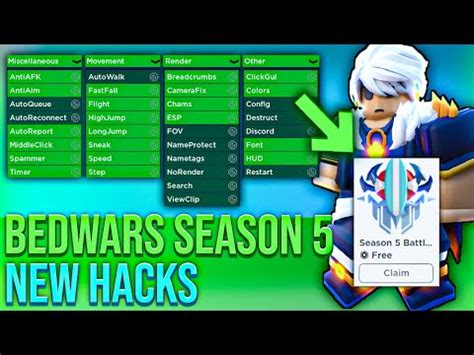 Season Roblox Bedwars Hack Script Gui Kill Aura Fly Esp