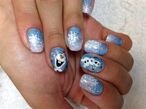 Olaf Frozen Nailart Disney Frozen Nails Frozen Nails Disney Nails