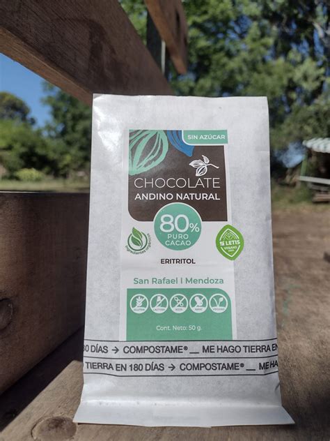 Chocolate Cacao Con Eritritol X G Andino Natural Amaranto