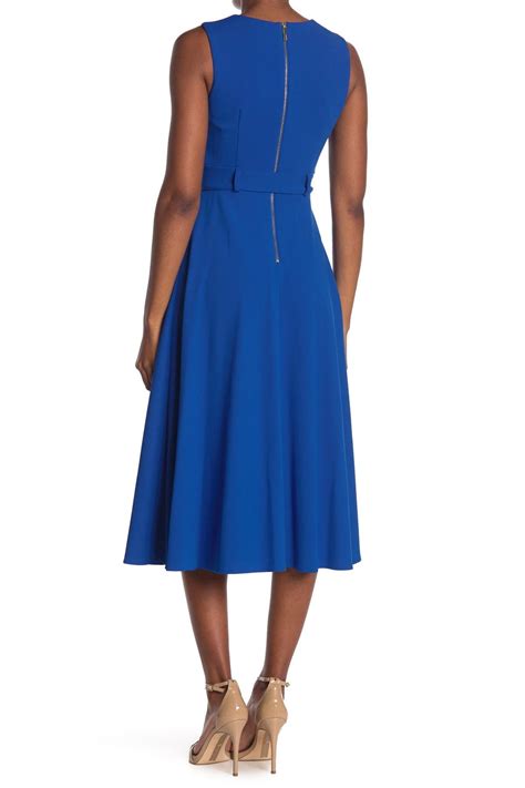 Calvin Klein Belted Sleeveless Midi Dress Nordstrom Rack