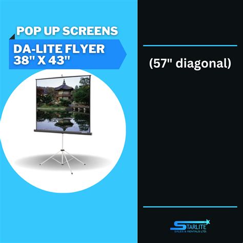 Screen Da Lite Flyer 38 X 43 57diagonal Starlite Sales And Rentals