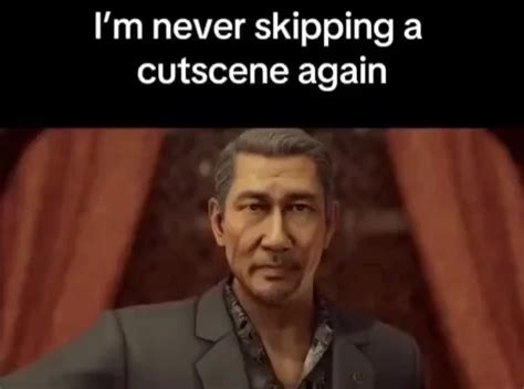 Im Never Skipping A Cutscene Again Know Your Meme