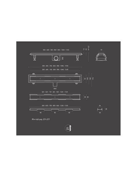 Canalina Doccia Piastrellabile 60 Cm Vanita Docce Rettangolare Tile