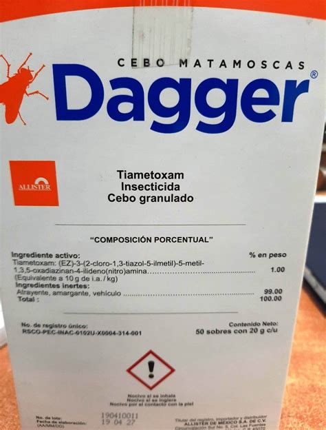 Mata Moscas Dagger Cebo Insecticida Caja Con Sobres Valdezca