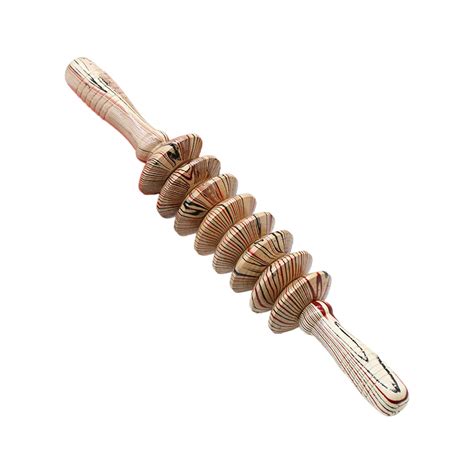 Wood Nine Wheel Abdominal Massager Massage Wheel Massage Stick Multiple