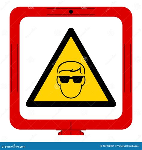 Warning Wear Safety Glasses Must Be Worn Symbol Sign Vector