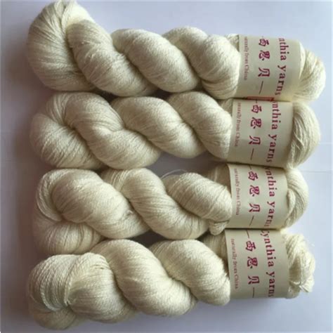 4 100g Per Lot Hank Silk Merino 2ply Yarn Undyed Natural Yarn Hand Knitting Yarn For Sweater