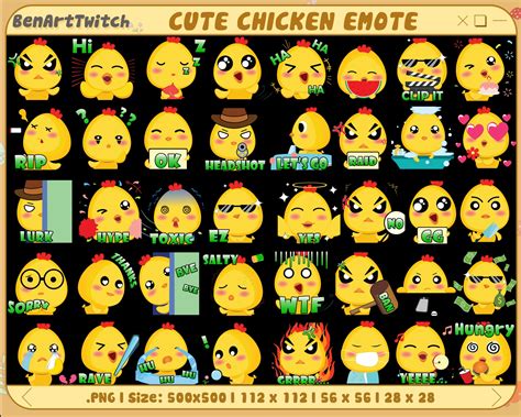 X Chicken Twitch Emotes Cute Emotes Ready To Use For Twitch Chat