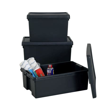 Wham Bam Heavy Duty Recycled Storage Boxes With Lids Bigdug