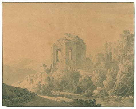 Ruine Eines Kleinen Tempels In S Dlicher Landschaft Von Veith Johann