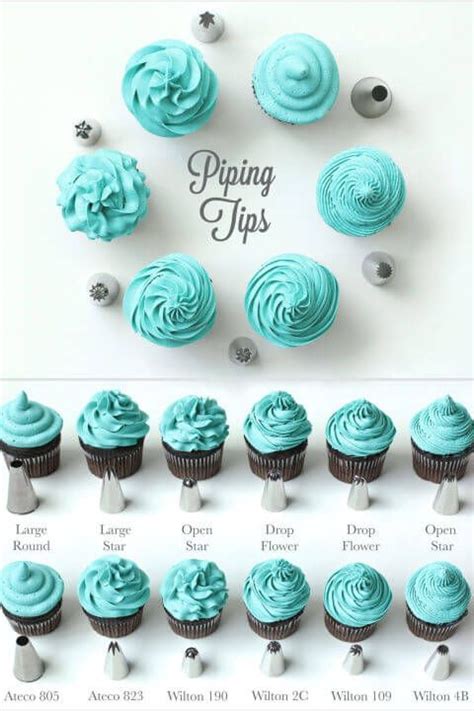 Cupcakes With Blue Frosting Are Arranged In Different Shapes And Sizes