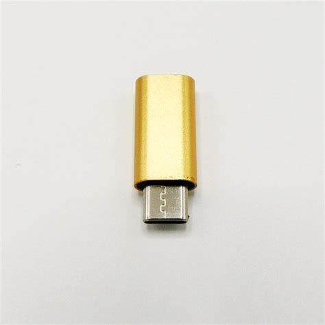 8 Pin Lightning Female Naar Type C Male Usb Adapter Goud Bol