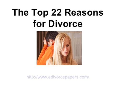 The Top 22 Reasons For Divorce