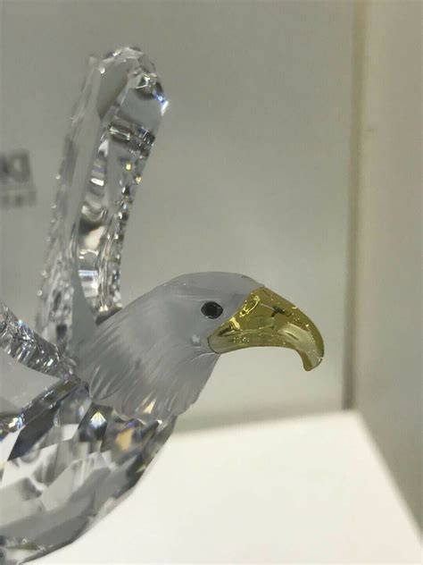 Swarovski Crystal Bald Eagle W Wings Flight New With Box Discontinued