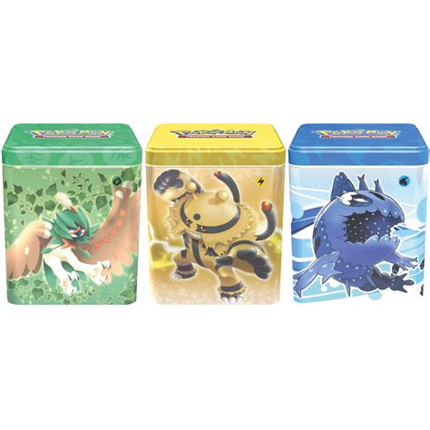 Pokemon Stacking Tins Set Of 3 Miscellaneous Cards 46 OFF