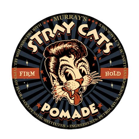Stray Cats Cat Head Logo Pomade Firm Hold The Stray Cats