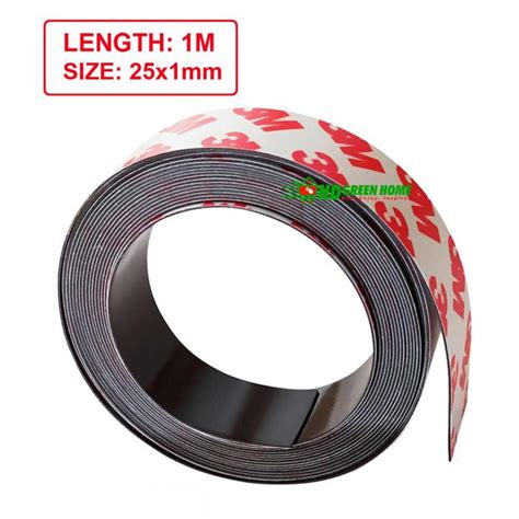 1M X Magnet Tape 25x1mm Self Adhesive Flexible Rubber Magnetic Tape