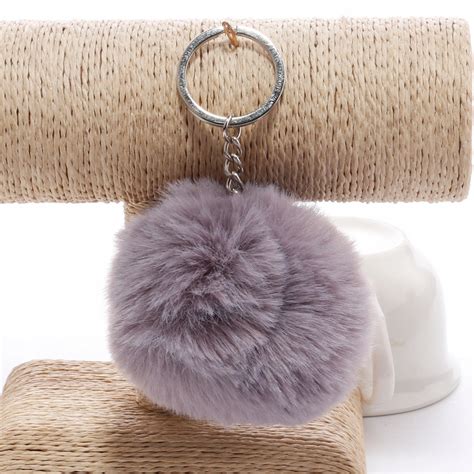 POMPON BRELOK FUTRO KEYCHAIN ZAWIESZKA DO KLUCZY 7213792131 Allegro Pl