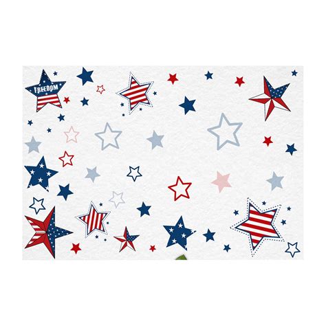 Xchenda Carpet Independence Day Doormat Rustic American Patriotic