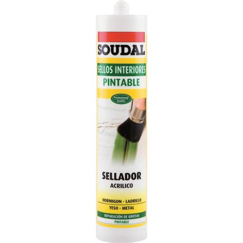 Silicona Sellador Acrilico Pintable Gris Ml Soudal Full Logistic