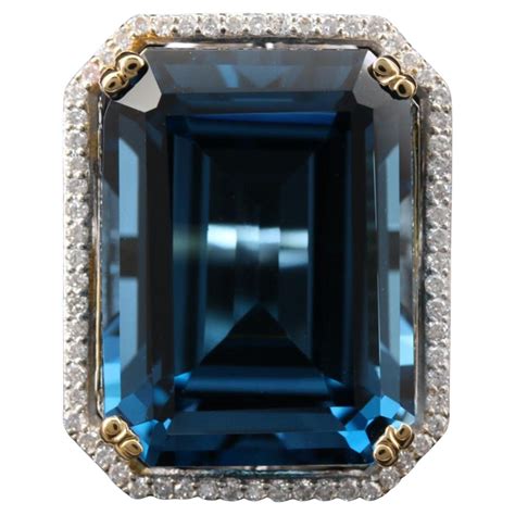 Customizable Vintage Aquamarine Engagement Ring, Halo Aquamarine and