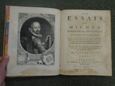 Les Essais De Michel Seigneur De Montaigne In Volumes Par