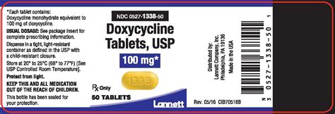 Doxycycline Monohydrate 100mg Rx Products