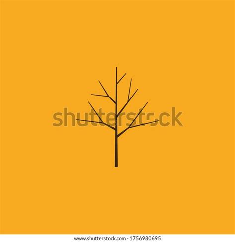 Naked Tree Without Leaves Silhouette Vector Stock Vector Royalty Free Shutterstock