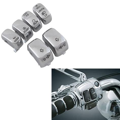 Chrome Hand Control Switch Housing Button Cap Cover For Harley Road