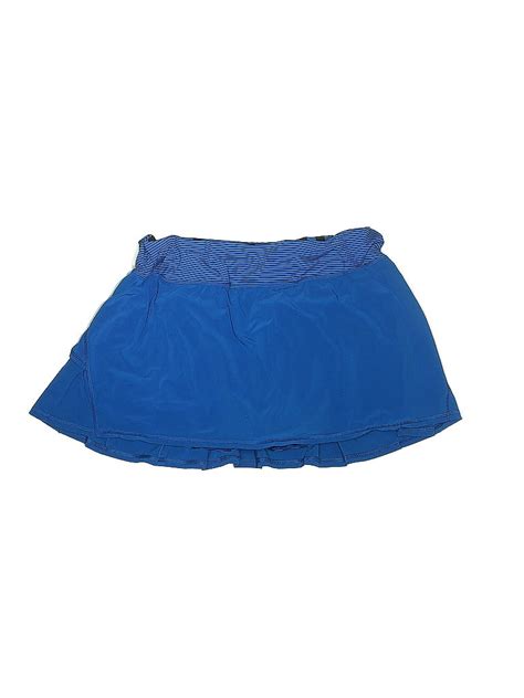 Lululemon Athletica Solid Blue Active Skirt Size 10 47 Off ThredUp