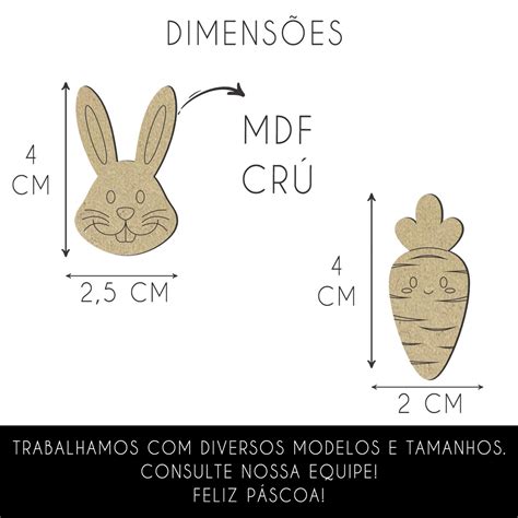 Apliques Da P Scoa Cm Mdf Branco E Cr Coelho E Cenoura