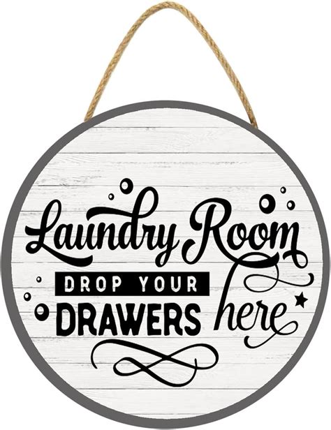 Eveokoki 11 Laundry Door Sign Laundry Room Drop Your Drawers Here