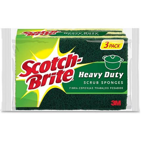 3 Pack Scotch Brite Heavy Duty Scrub Sponges 3 Ea