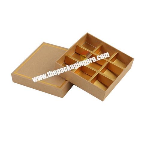 With Divider Kraft Paper Chocolate Packaging Box