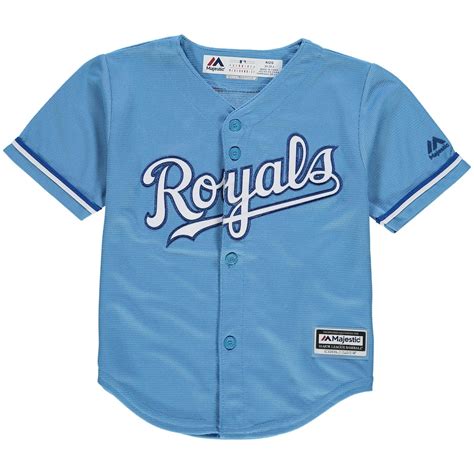 Toddler Kansas City Royals Majestic Alternate Light Blue Official Cool Base Team Jersey