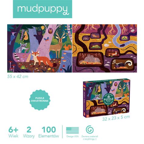 Mudpuppy Puzzle Dwustronne Las Nad I Pod Ziemi El Mudpuppy