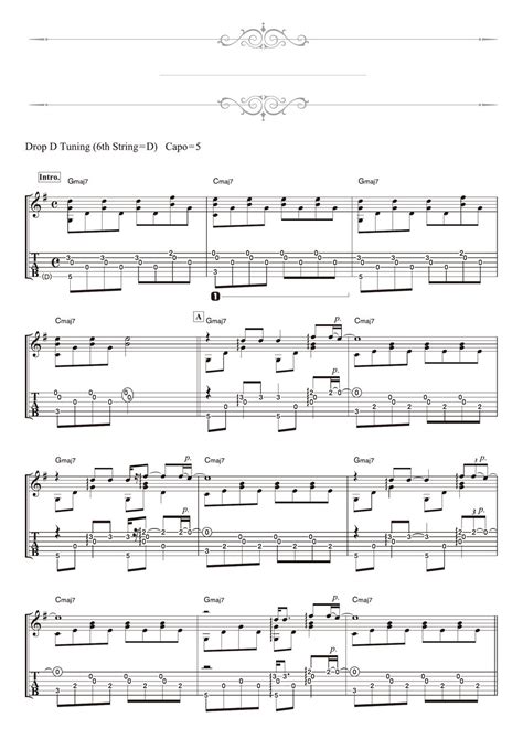 John Lennon Imagine Solo Guitar Sheets By Daisuke Minamizawa