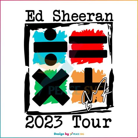 Ed Sheeran Mathematics America Tour Svg Graphic Design Files Peacesvg